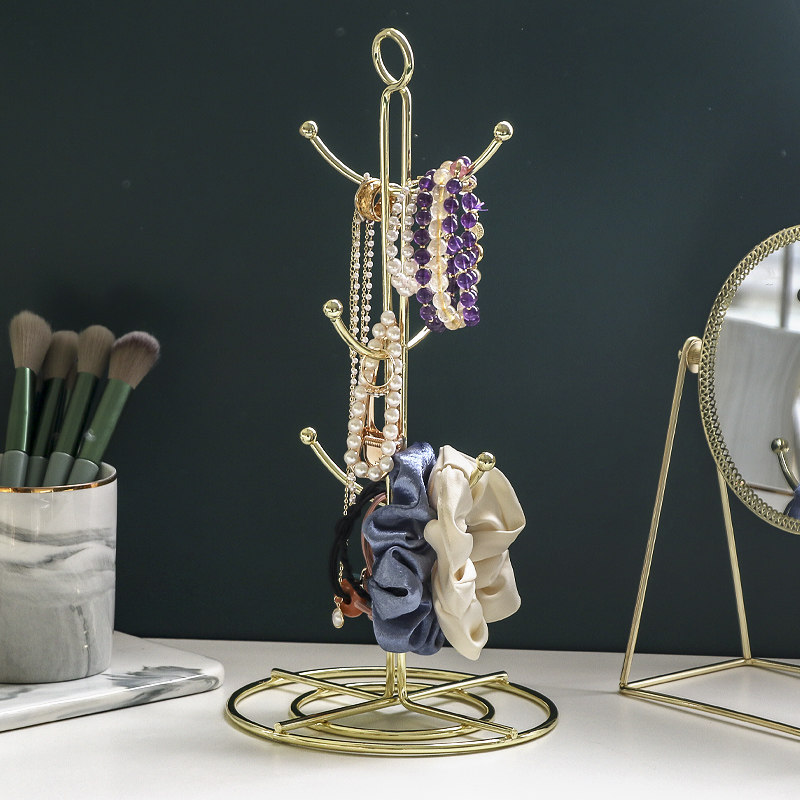 轻奢金色a首饰架饰品展示架 大肠发圈收纳架子发卡发夹收纳盒风,收纳整理,首饰架,淘宝优惠券,粉丝福利购,淘宝优惠卷