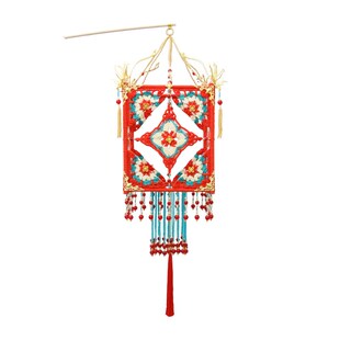 喜物语手工灯笼钩针diy材料包新年编织蛇年元宵V节手提宫灯挂饰