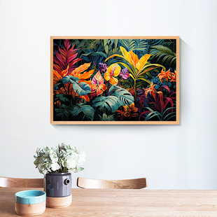 子儒画艺数字油画填色挂画卉油彩画肌理画卡通印象装饰画