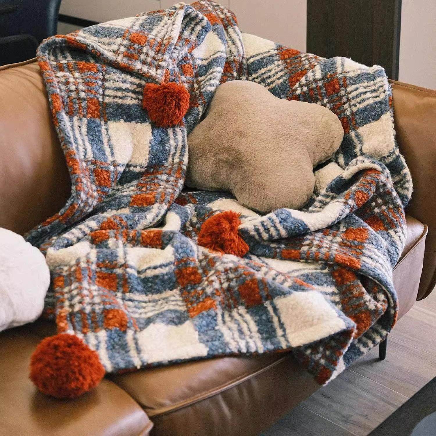 氛围感沙发毯轻奢高级感覆古毛毯加厚冬季披肩盖毯床尾毯车载毯子,床上用品,休闲毯/毛毯/绒毯,淘宝优惠券,粉丝福利购,淘宝优惠卷