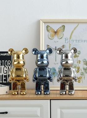 网红暴力熊储存钱罐家居装饰品桌面客厅卧室内电视柜酒柜玄幻摆件