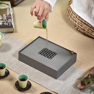 铝制壶承茶承小型干泡台茶渣缸建水家用干泡盘高级蓄储水茶盘中式