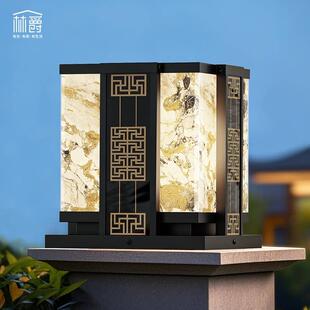 太阳能柱头灯别墅庭院灯花园景观装饰灯户外防水柱子围墙灯接电款