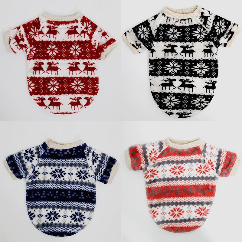 宠物2118圣诞节衣秋绒冬雪服花小鹿毛衣狗狗衣服卫衣新年装节冬日
