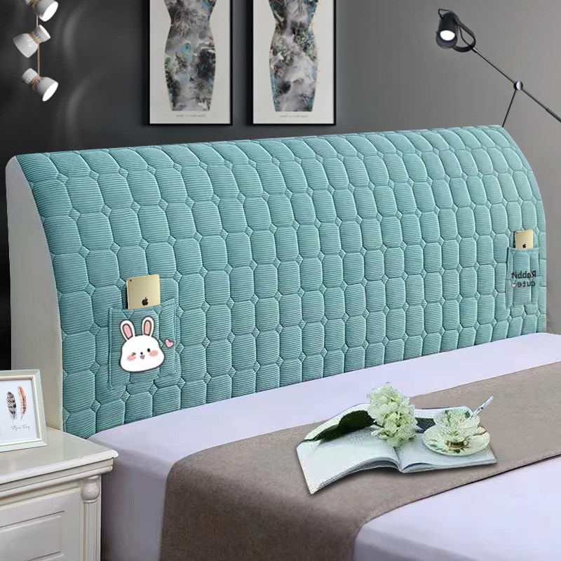 床头罩全包加厚床头套罩木床头罩简约软包床头罩卧室纯色床头罩套