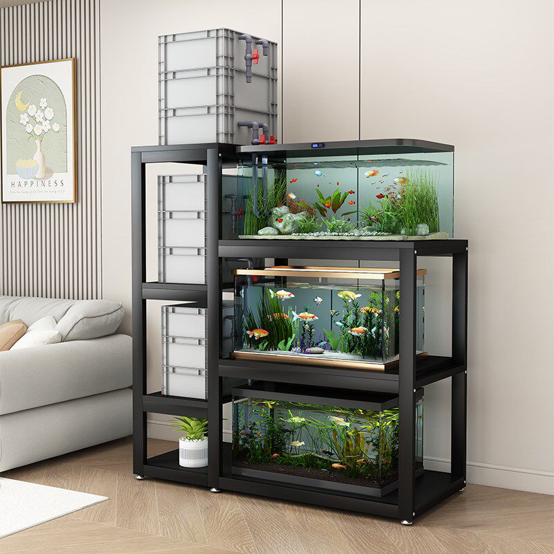 鱼缸底柜多层鱼缸放置柜客厅家用落地定制鱼缸架子水族箱底架