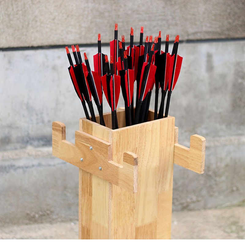 木质反曲直拉传统美猎弓架箭桶筒射击运动器材配件射箭馆箭筒