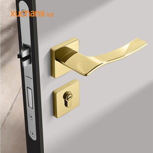 门锁一体锁卧室门把手房门木门锁锁具分体静音室内机械门锁执手锁