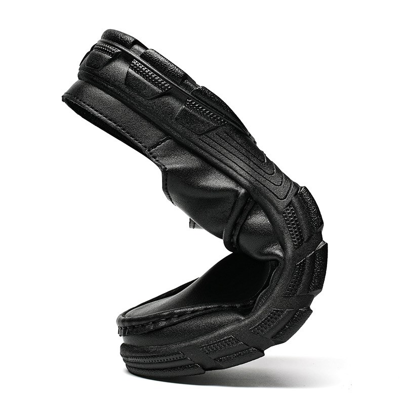 男士半拖皮鞋潮流无后跟男鞋休闲懒人拖鞋韩版透气豆豆鞋半托凉鞋