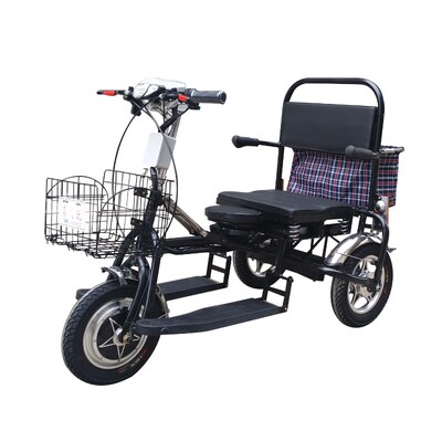老年人代步电动三l轮折叠电动三轮车成人家用残疾人小型锂电车