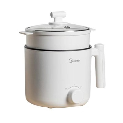 XZE1613电煮锅不粘锅1.7升小火锅2-3人 有蒸笼