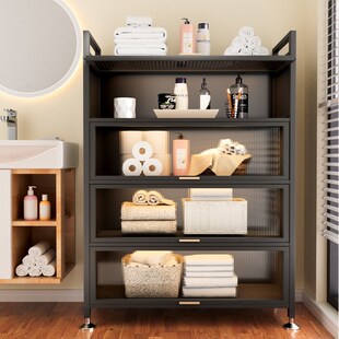 透明卫生间置物架浴n室夹缝柜洗手间收纳柜厕所储物柜洗漱台侧边