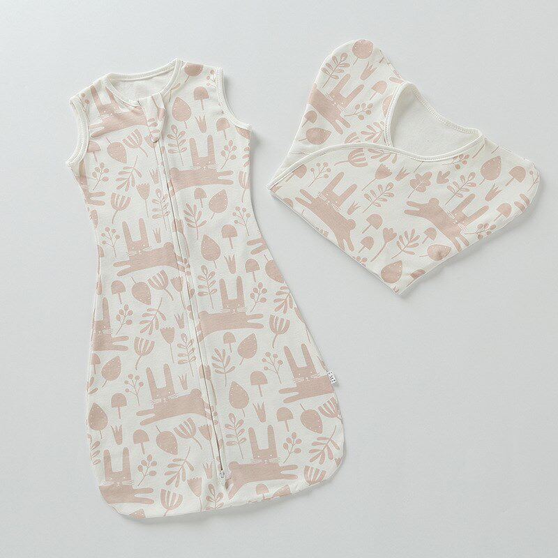 防惊跳睡袋定制婴儿四季薄款防踢被新生襁褓包巾包被套装拆卸