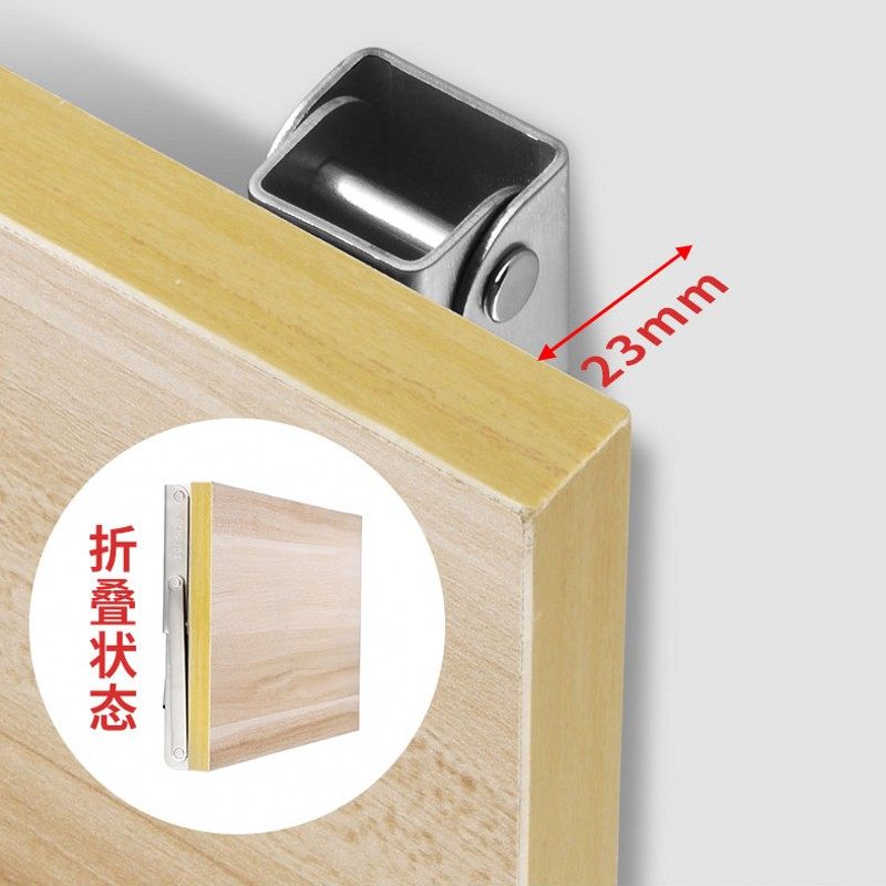 不锈钢三角支架可折叠架隔板层板托架墙壁置物架带木板直角支撑架