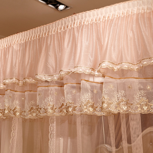 2021豪华导轨蚊帐u型家用1.5m1.8m2米床欧式 公主风落地三开门文帐