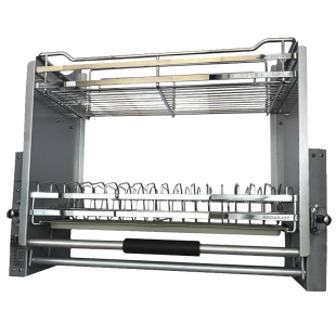 304碗碟升降厨房拉篮加力型下拉式 不锈钢升降橱柜收纳阻尼吊柜篮