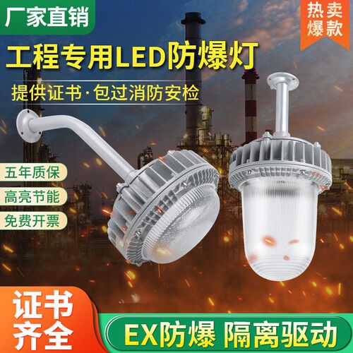 国标LEDd防爆灯工厂厂房灯罩仓库灯隔爆型灯防腐加油站专用照明灯