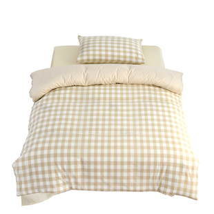 被套色织格单件学生宿舍单人被罩100全棉柔软亲肤150x210