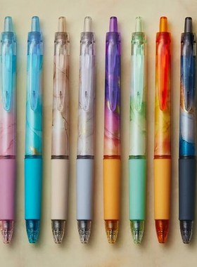 文具星球百乐acro雾杆透明金属学生黑色笔芯圆珠笔复古签字笔