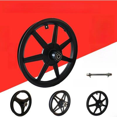 代驾车14寸前铝轮圈折叠锂电车电动车电瓶车自行车碟刹款前轮专用