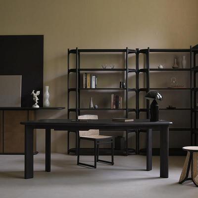 梵几|hockey拐角桌 现代黑胡桃木书房转角书桌工作台办公桌子