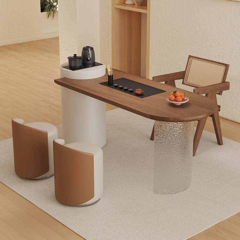 创意阳台小茶桌实木一体泡茶桌椅家用客厅办公室压克力悬浮小茶台,住宅家具,家用茶台/茶桌,淘宝优惠券,粉丝福利购,淘宝优惠卷