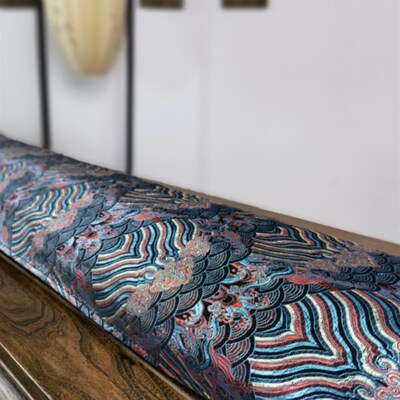 半包古琴盖布织锦海水纹遮灰布绒扣不是古琴琴囊演奏琴