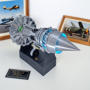新款航空发动机拼装模型飞机涡扇可启动玩具桌面摆件男孩手工礼物