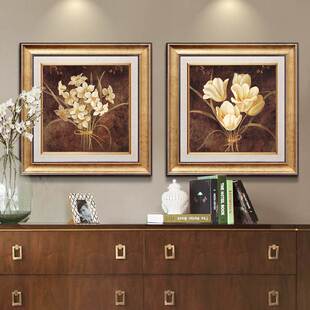 尚尚木莲 现代美式欧式沙发背景墙画客厅装饰画餐厅卧室有框壁画