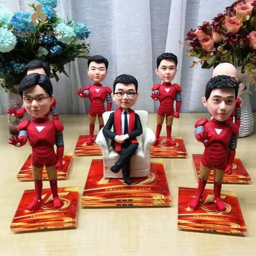 玩陶人定制泥塑泥人真人 粘土捏人像diy软陶人偶X公仔团体礼物