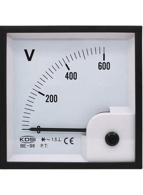 供应 指针式电压表BE-96 AC600V整流式 测量电压0-600V 开孔91*91