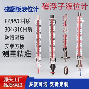 高精度磁翻板液位计304材质316材质PP材质磁浮子液位计防爆耐高压