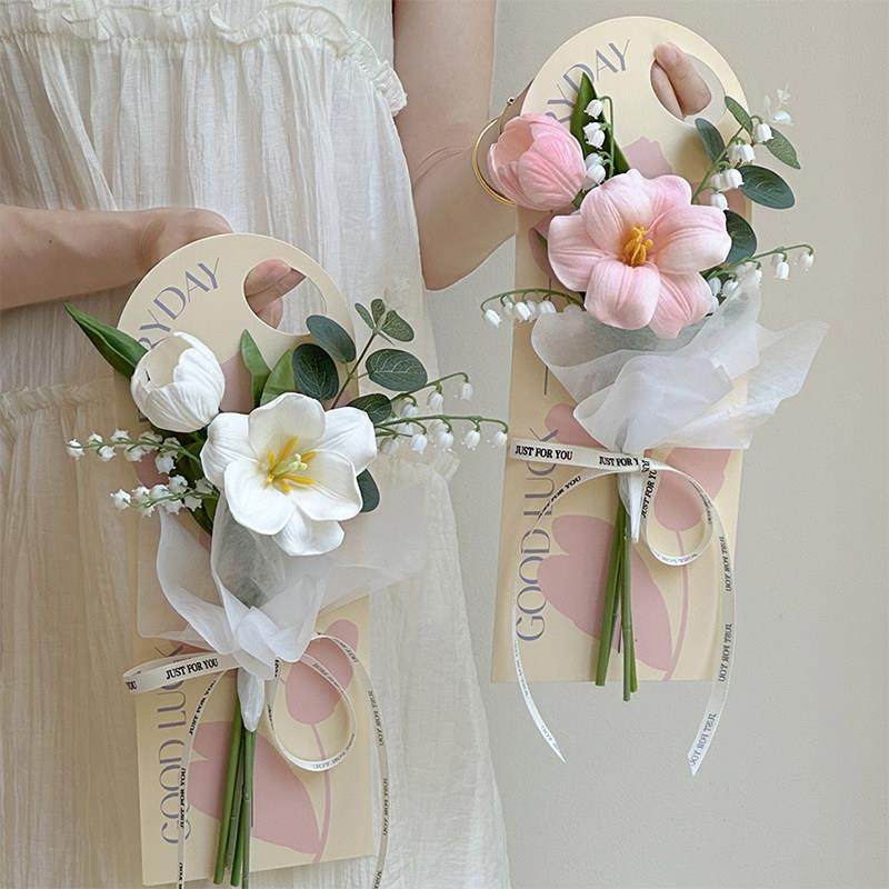 贺卡郁金香仿真花假花花束卡片节庆礼品中秋节礼品生日礼物送女生,节庆用品/礼品,创意礼盒/礼品套组,淘宝优惠券,粉丝福利购,淘宝优惠卷