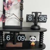 妙可创意自动翻页时钟覆古客厅表时钟简单现代机械时钟个性 化桌面