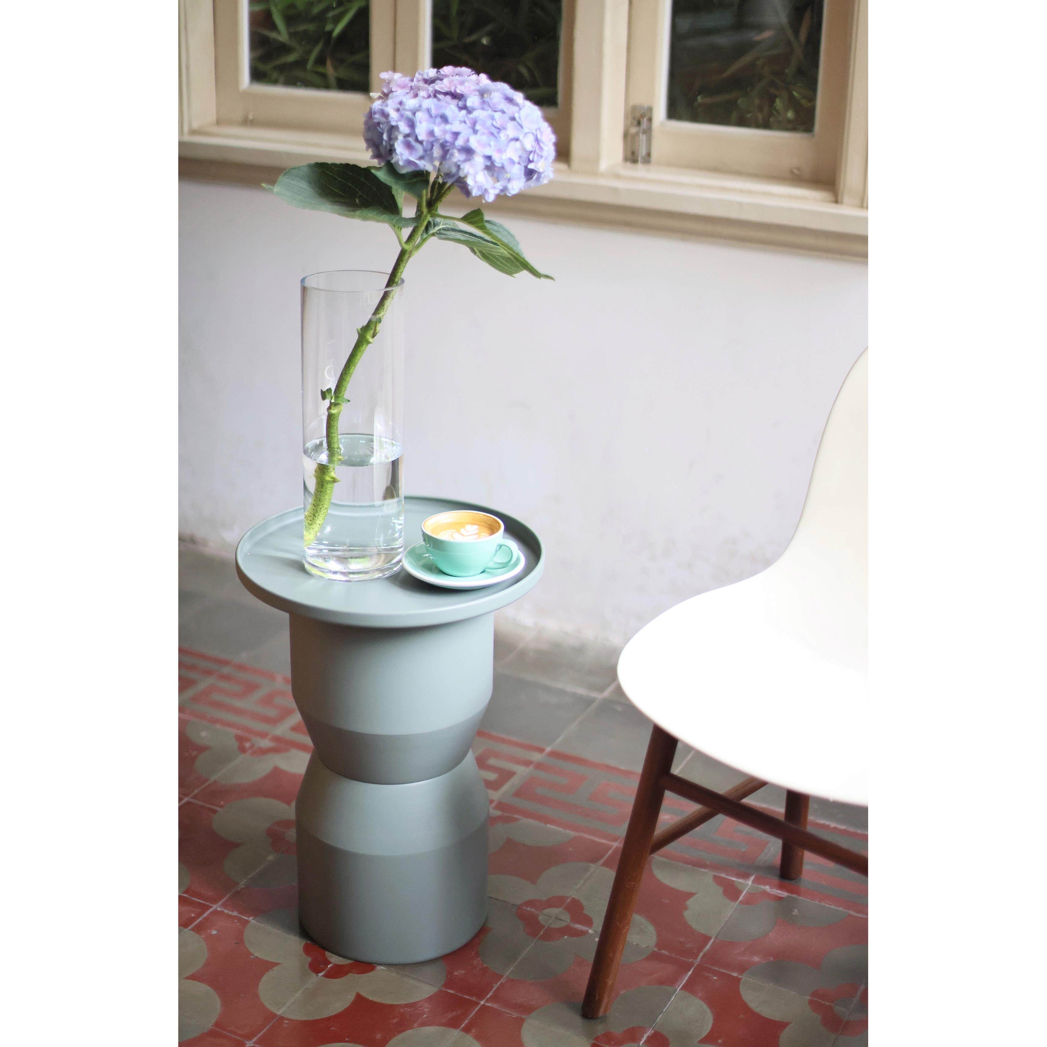 嘻物所 设计开心果绿铁艺茶几简约沙发边几高款小户型边桌清新