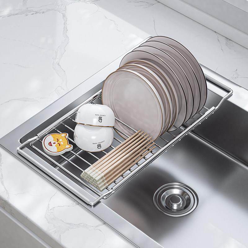 不锈钢厨房水槽上方碗碟沥水篮过滤网洗碗洗菜盆伸缩碗盘沥水架子,厨房/烹饪用具,水槽置物架,淘宝优惠券,粉丝福利购,淘宝优惠卷
