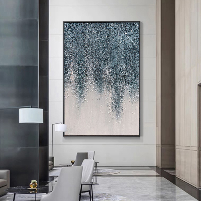 现代简约抽象画客厅卧室装饰画玄关走廊过道挂画手绘油画色块肌理图片