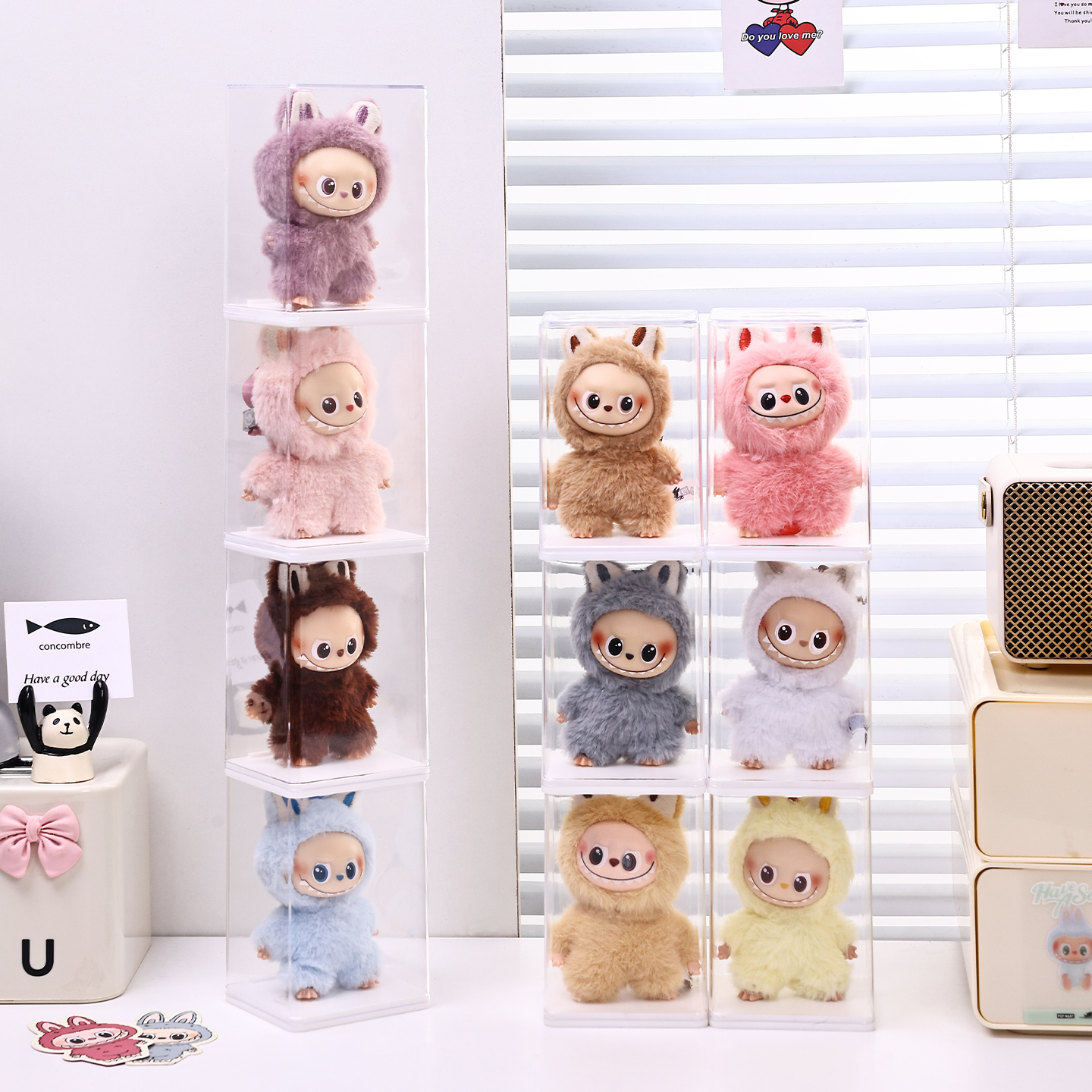 亚克力4代labubu透明展示盒