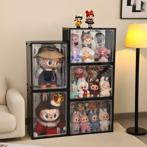 labubu透明防尘手办展示柜