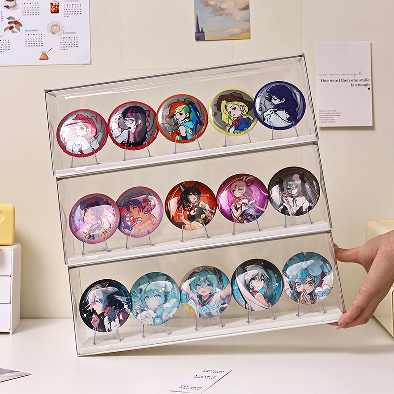 吧唧收纳盒谷子徽章勋章展示