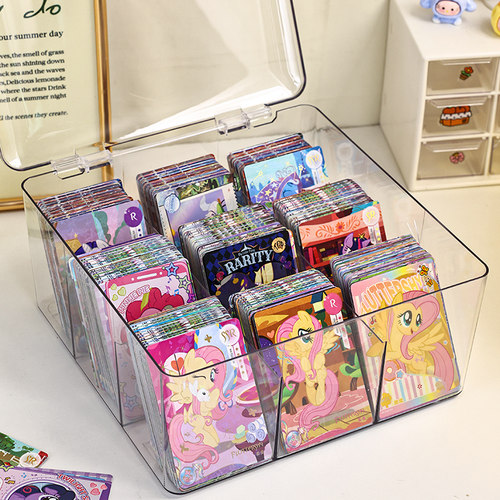 透明翻盖小马宝莉卡片收纳盒