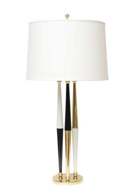 简约后现代黑白色圆锥书房卧室床头台灯美式乡村样板房客厅可调光