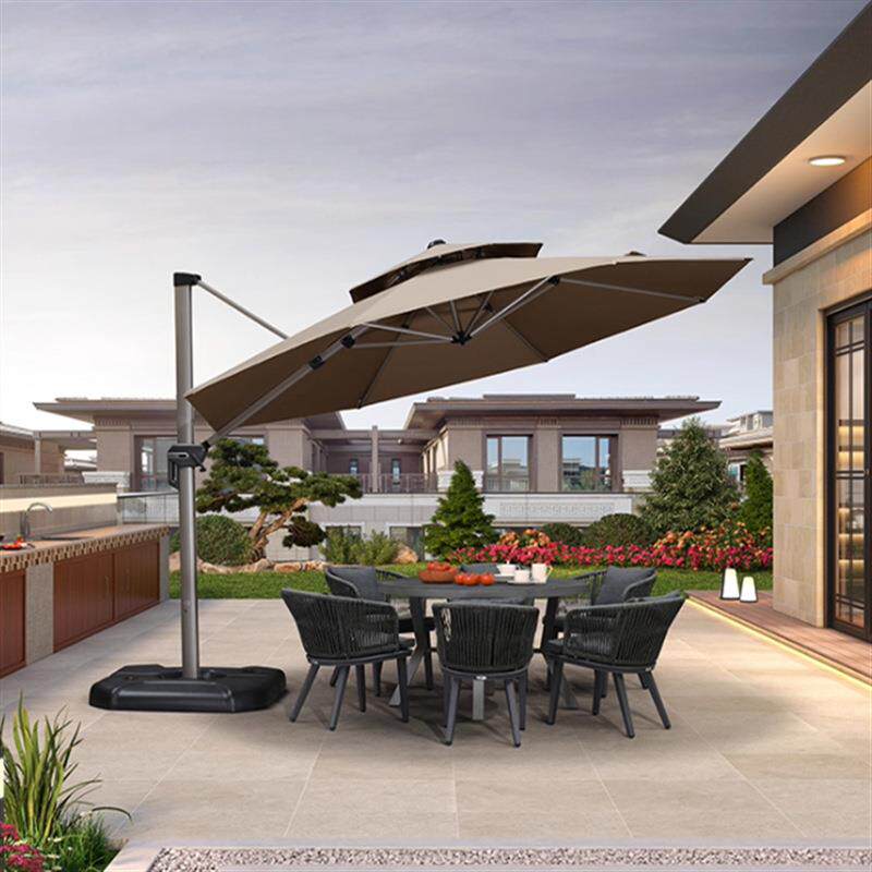 紫叶户外遮阳伞庭院伞室外花园大太阳伞别墅露台户外伞摆摊罗马伞