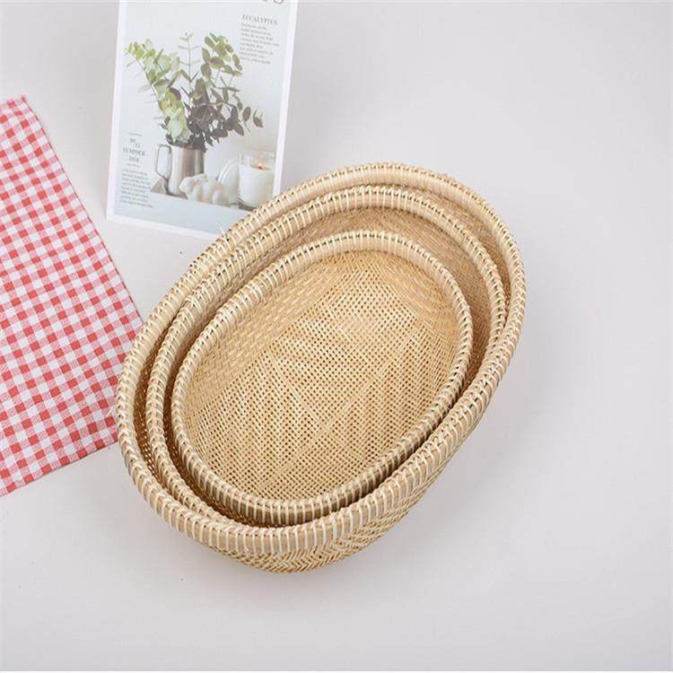 越南编织椭圆篮水果客厅家用干果盘收纳筐竹编三件套,智能设备,其他智能设备,淘宝优惠券,粉丝福利购,淘宝优惠卷