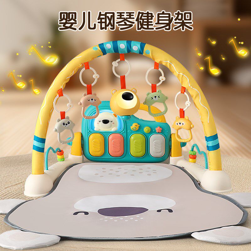 脚踏钢琴婴儿玩具健身n架器新生幼儿5宝宝4躺着玩2踩3一6个月0-1