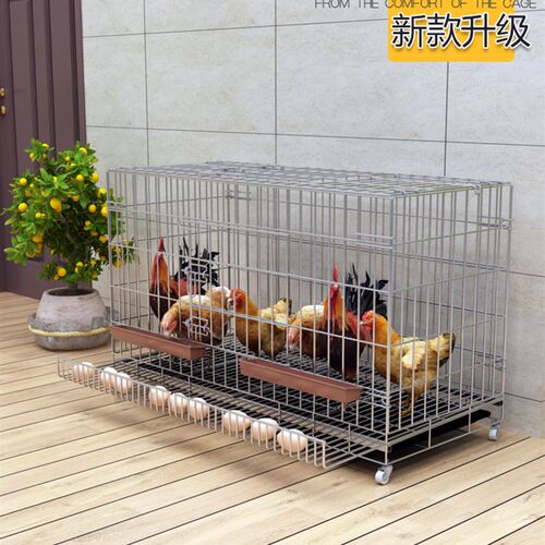 鸡笼子家用养鸡笼大号特大号自动清粪折叠养殖笼鸡舍铁丝网鸭鹅笼