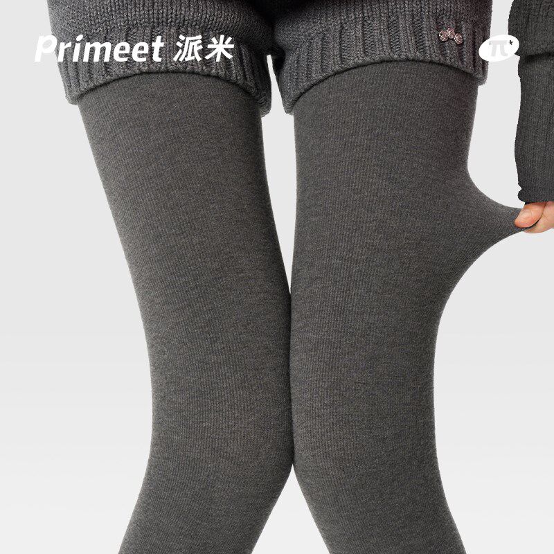 深灰色加绒加厚连裤袜女秋冬保暖打底裤袜冬季P竖条纹黑色袜裤外
