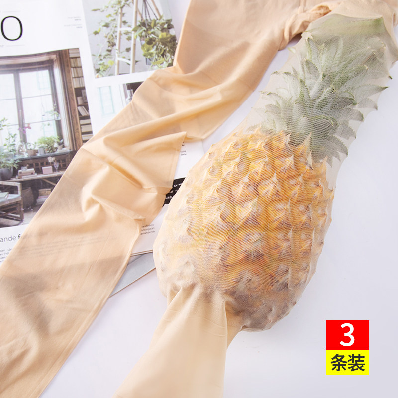 丝袜女夏季超薄款加n肥加大码菠萝袜不掉裆肉色连裤袜防勾丝200斤