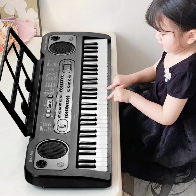 电子琴61键多功能儿童玩具男女孩带话筒可弹奏益智小钢琴宝宝礼物