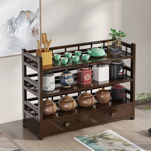 茶杯架子茶具茶器收纳层架茶桌紫砂壶摆放架桌面上博古架Y小型置